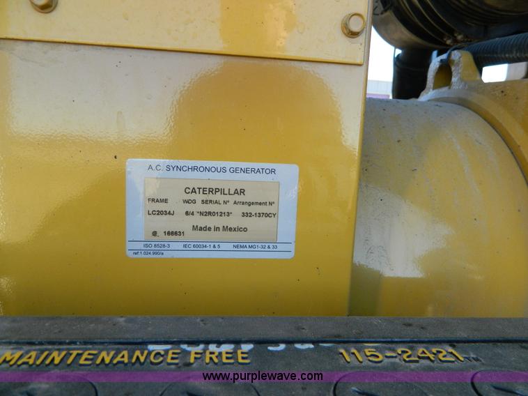 image for item H2354 2011 Caterpillar X060-6 AC synchronous generator