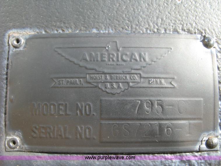 image for item H9477 American 795C lattice boom crane