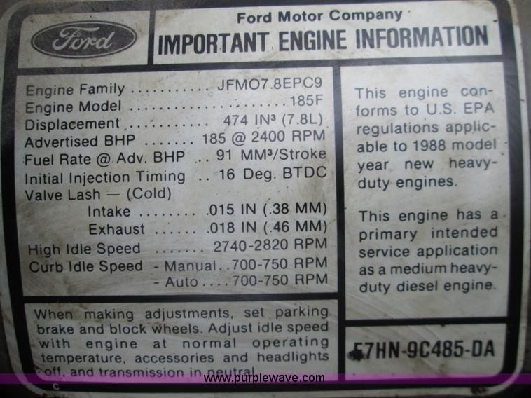 image for item I8687 1989 Ford F700 roll back truck