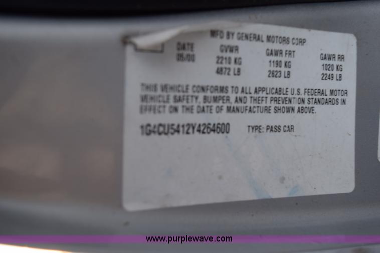 image for item I8636 2000 Buick Park Avenue Ultra