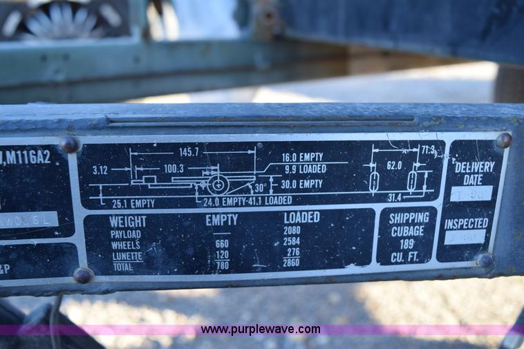 image for item I8641 1990 shop built utility trailer