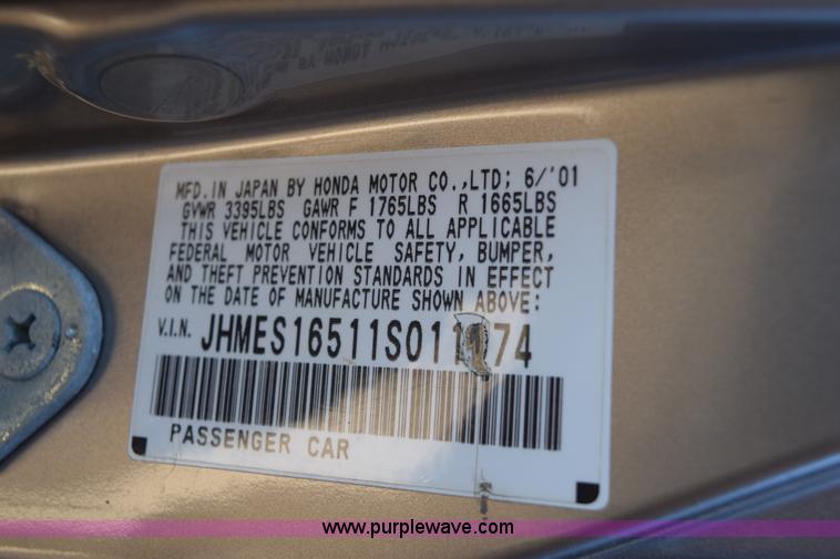 image for item I8659 2001 Honda Civic LX