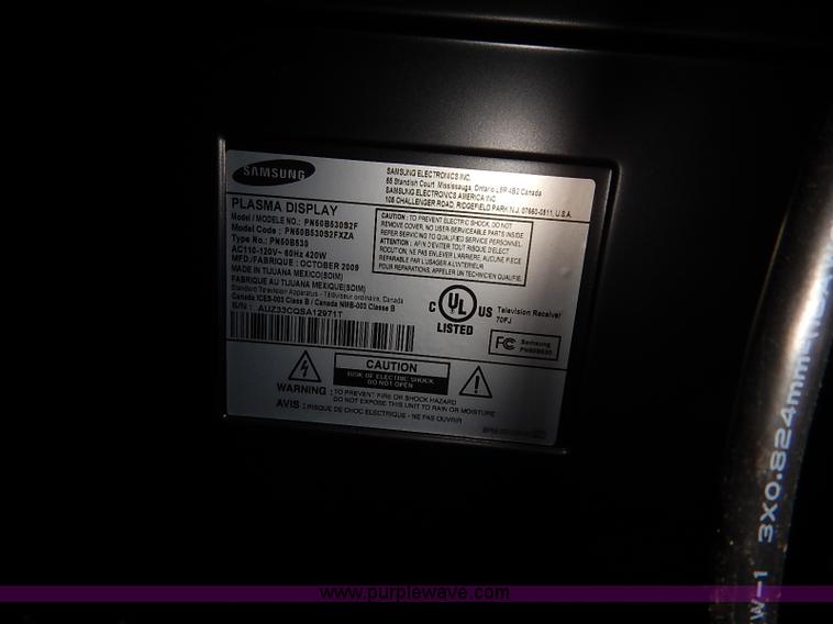 image for item AV9674 Samsung PN50B53082F plasma television