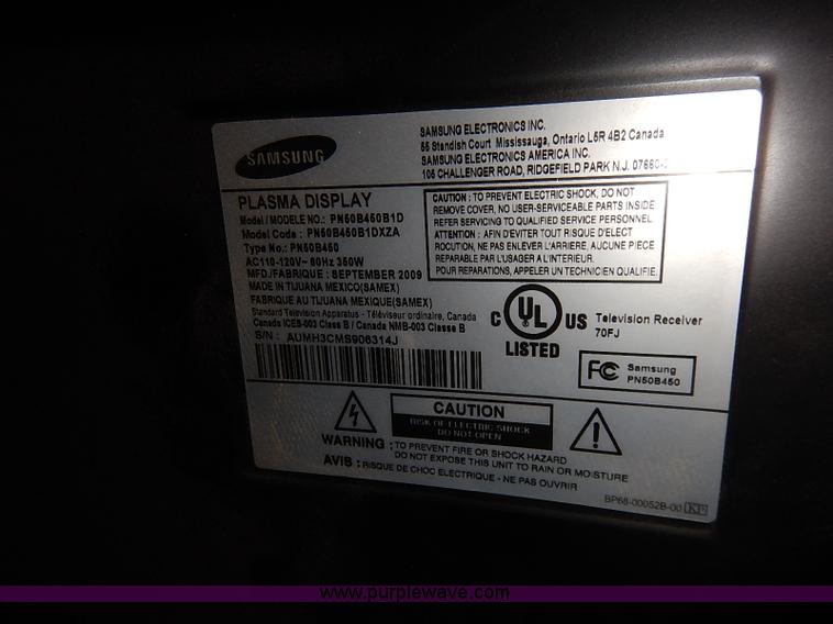 image for item AV9698 Samsung PN50B450B1D plasma television