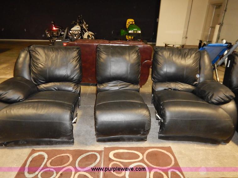 image for item AV9707 Three piece reclining couch