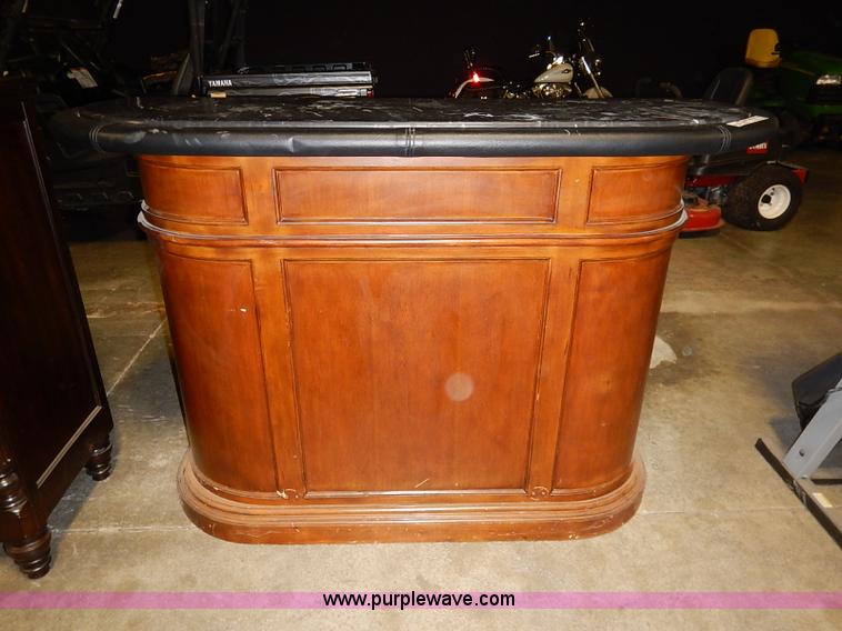 image for item AV9710 Wood and faux marble style bar