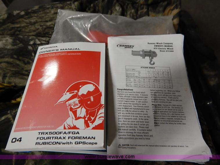 image for item AV9745 2004 Honda Foreman Rubicon ATV