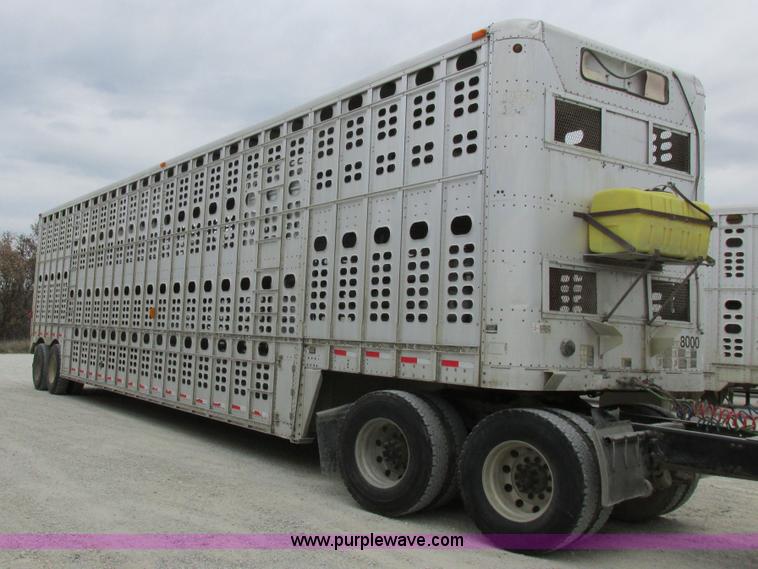 image for item I8890 1999 Wilson PSAL-303P aluminum livestock trailer