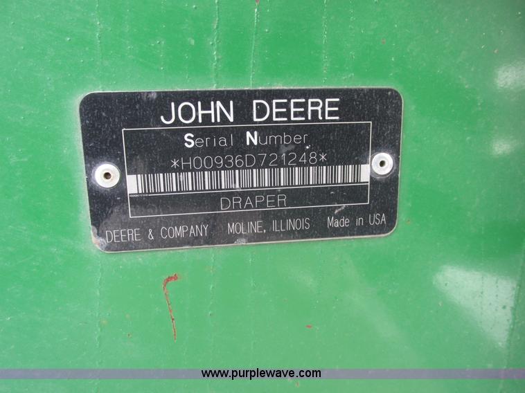 image for item A8755 2007 John Deere 936D platform draper head