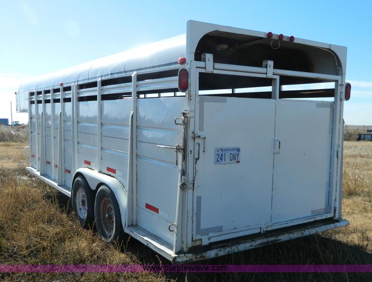 image for item H2341 1979 shop built gooseneck stock trailer
