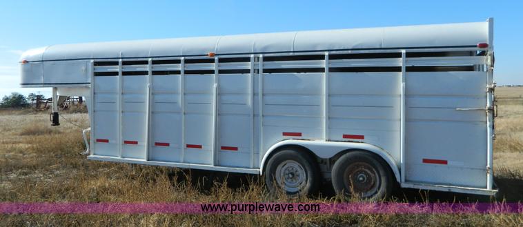 image for item H2341 1979 shop built gooseneck stock trailer