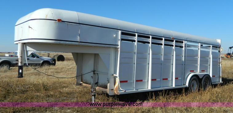 image for item H2341 1979 shop built gooseneck stock trailer