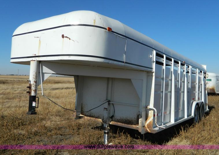 image for item H2341 1979 shop built gooseneck stock trailer