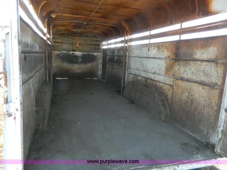 image for item H2341 1979 shop built gooseneck stock trailer