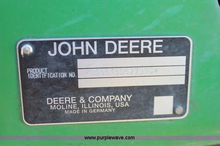 image for item H5509 2007 John Deere 6615 MFWD tractor