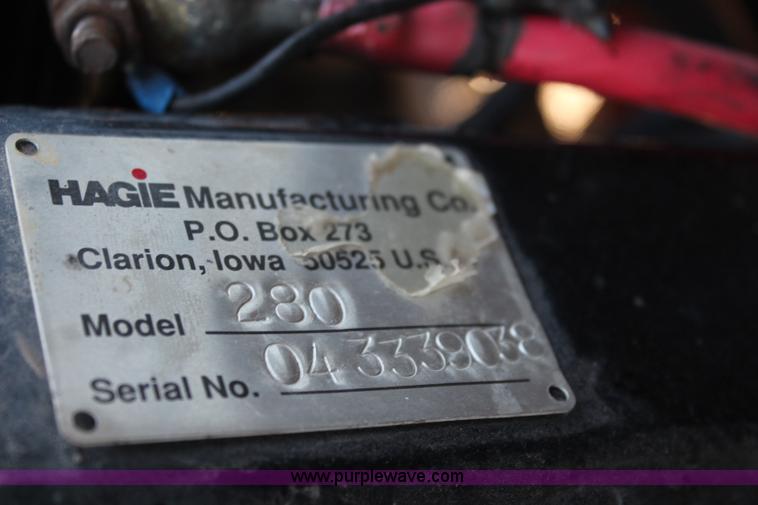 image for item I5961 1993 Hagie 280 self-propelled sprayer