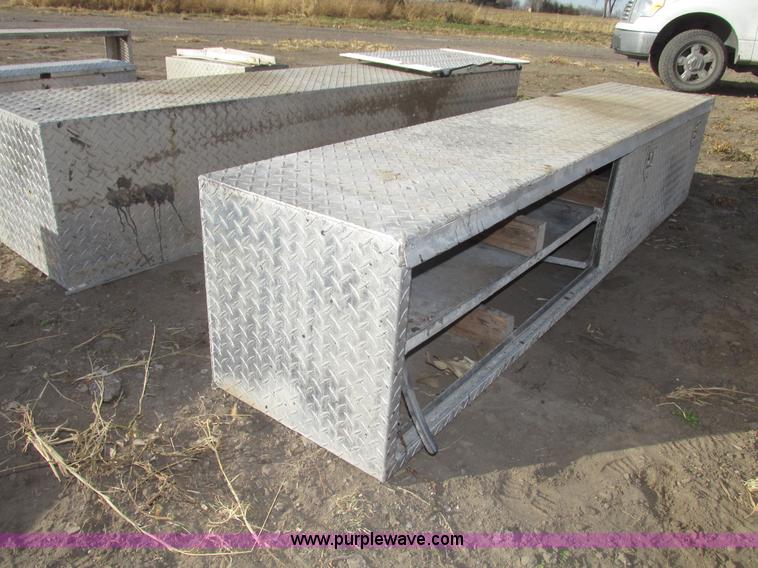 image for item AV9237 Assorted aluminum diamond plate truck boxes and accessories
