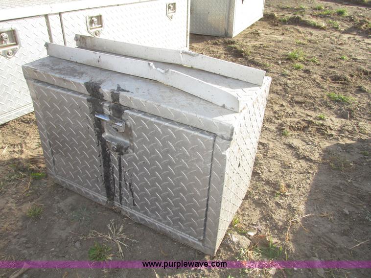 image for item AV9237 Assorted aluminum diamond plate truck boxes and accessories