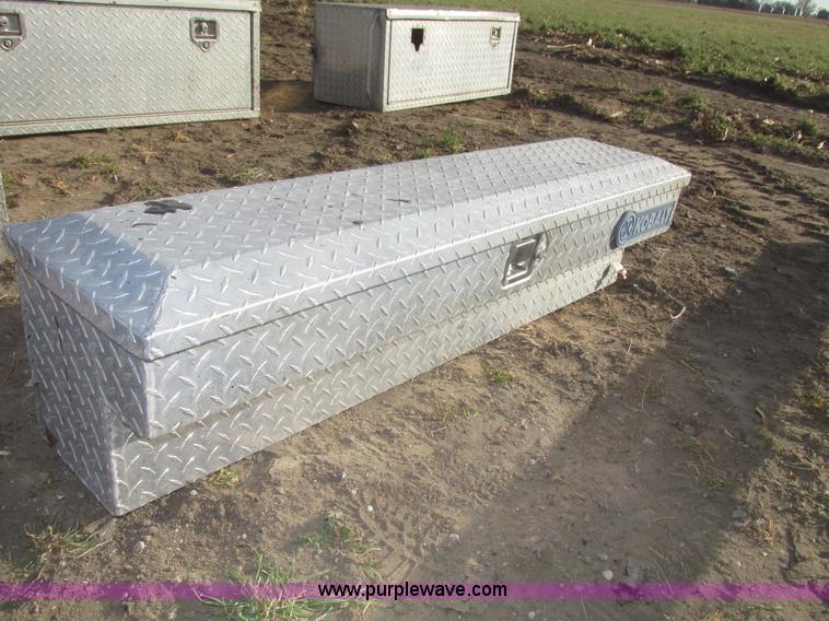 image for item AV9237 Assorted aluminum diamond plate truck boxes and accessories