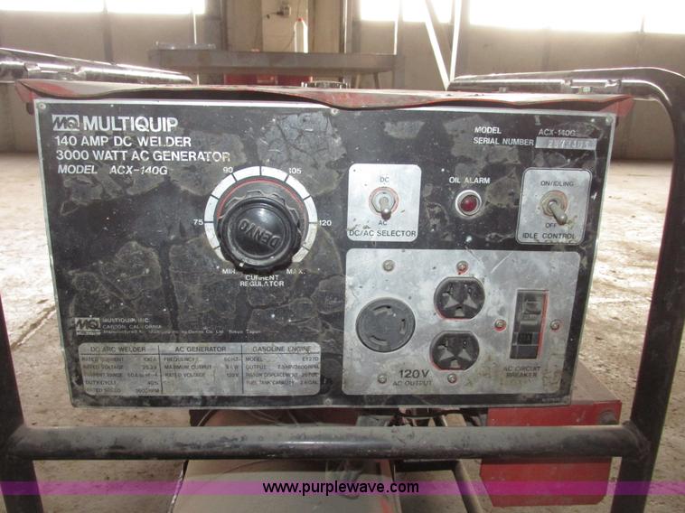 Multiquip ACX140G welder/generator in Beatrice, NE Item AV9240 sold Purple Wave