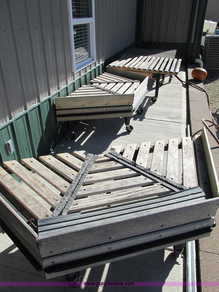 image for item AW9827 93" x 4' steel/wood tilt top display racks and tables