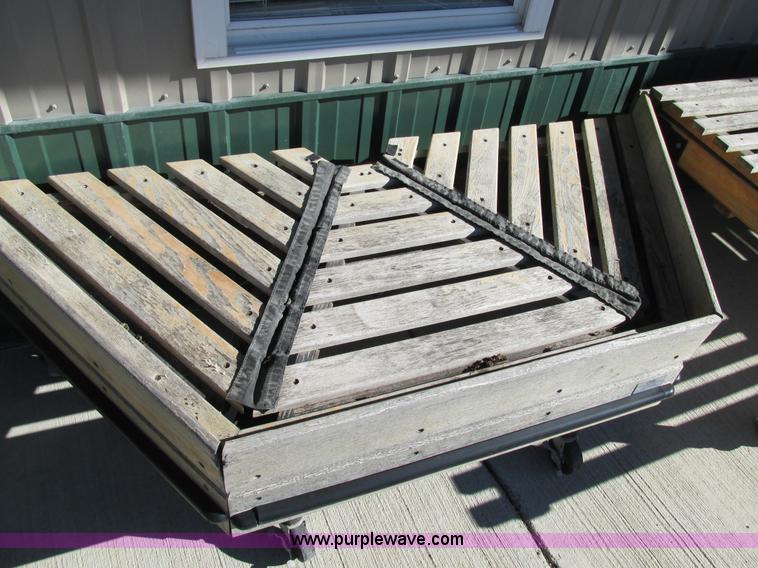 image for item AW9827 93" x 4' steel/wood tilt top display racks and tables