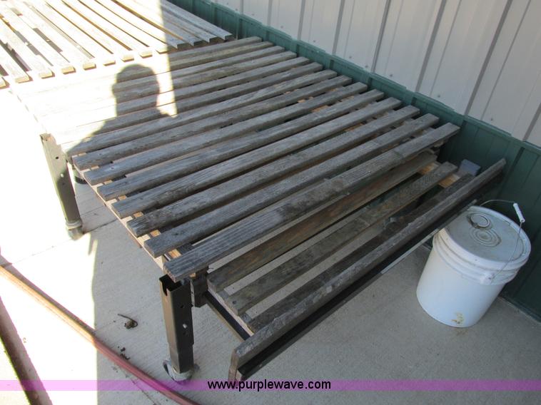 image for item AW9827 93" x 4' steel/wood tilt top display racks and tables