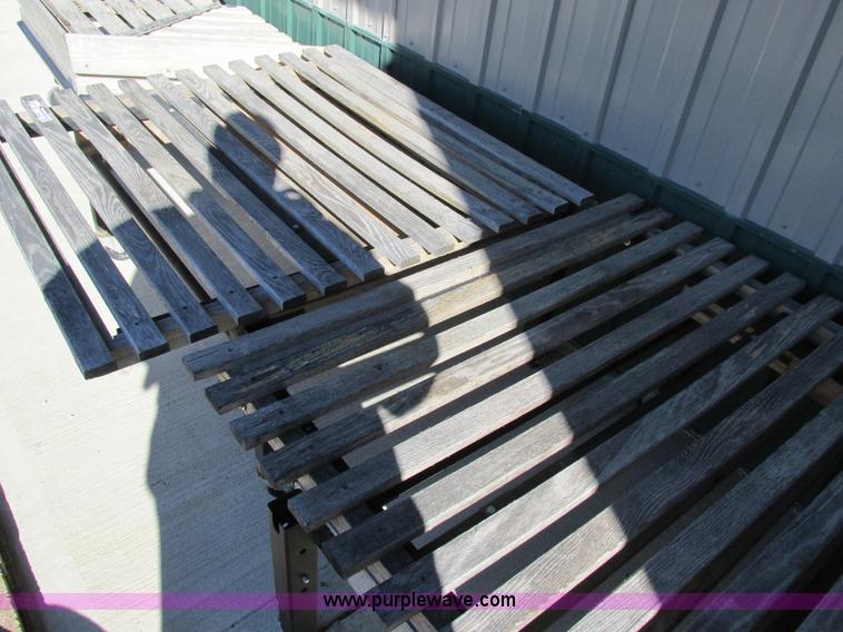 image for item AW9827 93" x 4' steel/wood tilt top display racks and tables