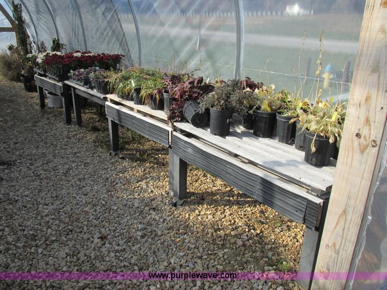 image for item AW9827 93" x 4' steel/wood tilt top display racks and tables