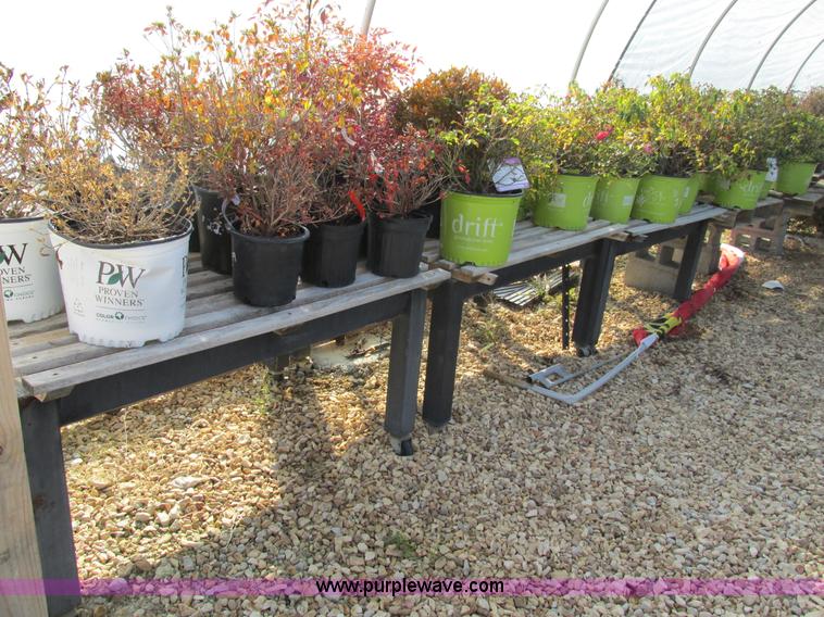 image for item AW9827 93" x 4' steel/wood tilt top display racks and tables