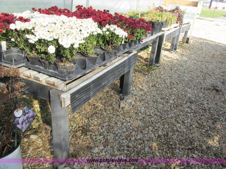 image for item AW9827 93" x 4' steel/wood tilt top display racks and tables