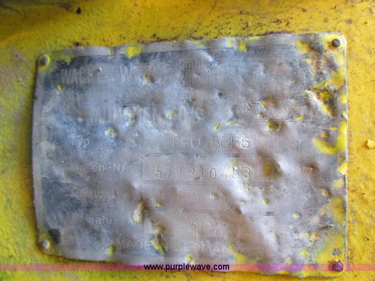 image for item AW9848 Wacker compactor