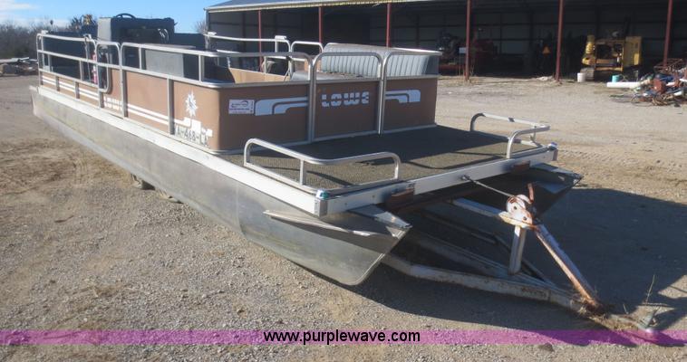 image for item D2216 1983 Lowe Sunbird 24' pontoon boat