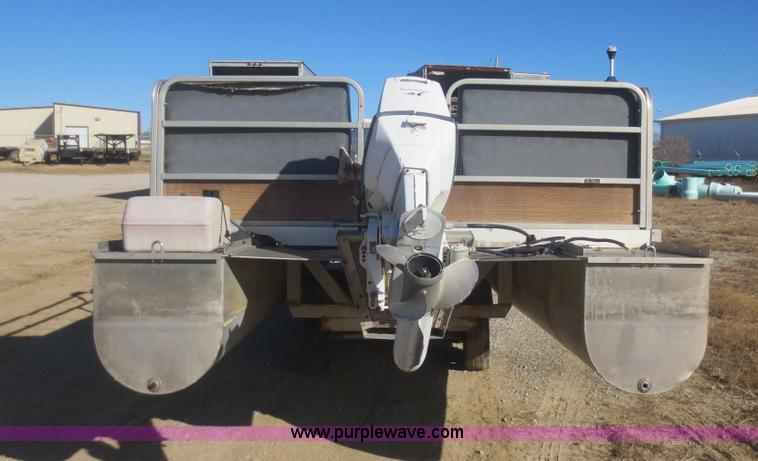 image for item D2216 1983 Lowe Sunbird 24' pontoon boat