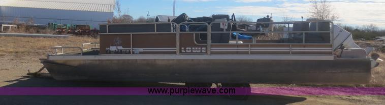 image for item D2216 1983 Lowe Sunbird 24' pontoon boat