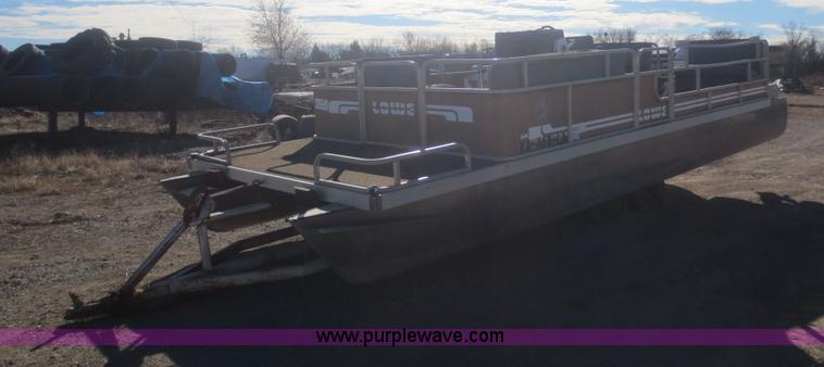 image for item D2216 1983 Lowe Sunbird 24' pontoon boat