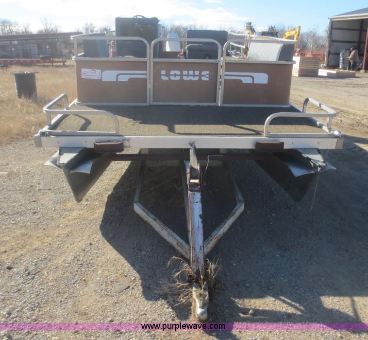 image for item D2216 1983 Lowe Sunbird 24' pontoon boat