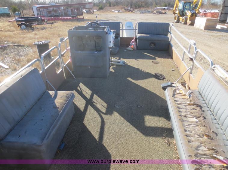 image for item D2216 1983 Lowe Sunbird 24' pontoon boat