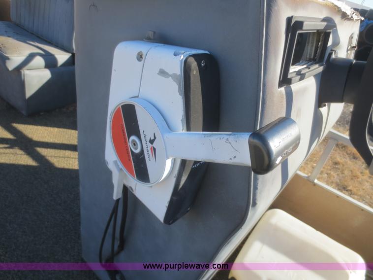 image for item D2216 1983 Lowe Sunbird 24' pontoon boat