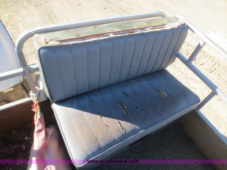 image for item D2216 1983 Lowe Sunbird 24' pontoon boat