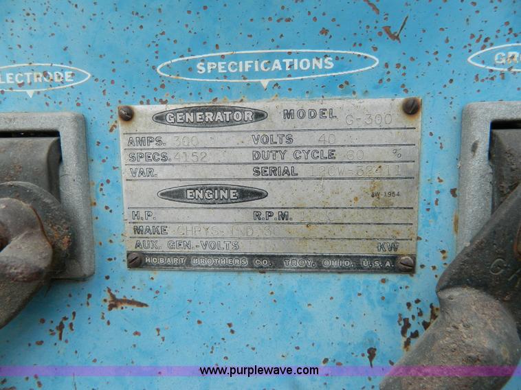 image for item H2327 Hobart G300 generator/welder