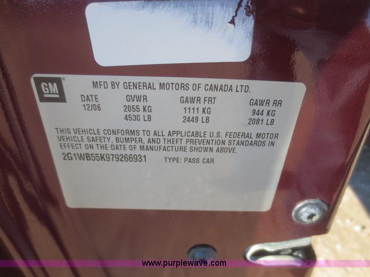 image for item I2154 2007 Chevrolet Impala LS