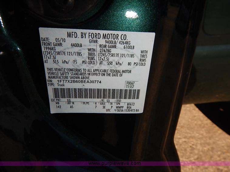 image for item I5249 2011 Ford F250 Super Duty XL SuperCab pickup truck