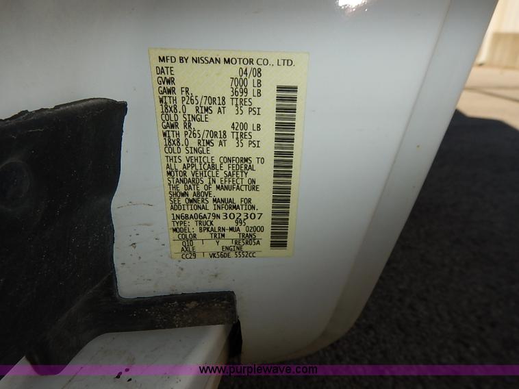 image for item I5305 2009 Nissan Titan pickup truck