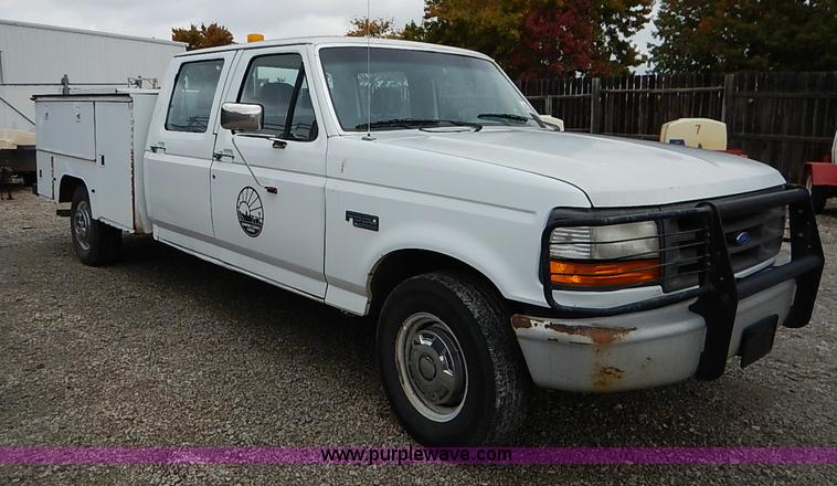 image for item I5330 1994 Ford F350 XL Crew Cab utility truck