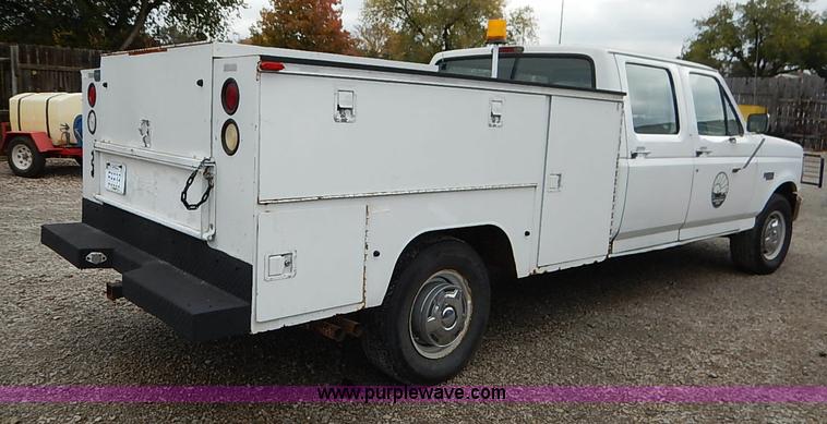 image for item I5330 1994 Ford F350 XL Crew Cab utility truck