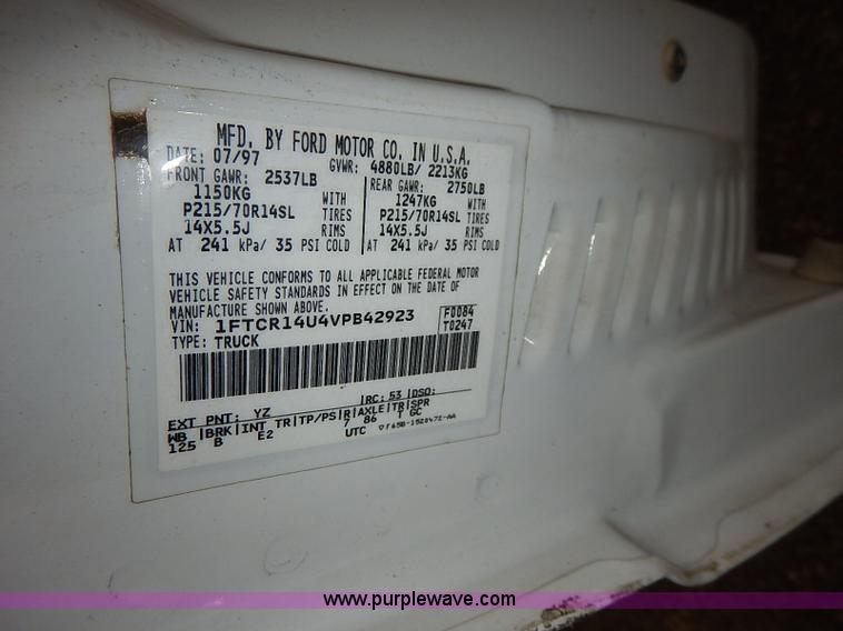 image for item I5332 1997 Ford Ranger SuperCab pickup truck