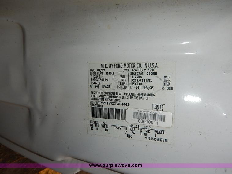 image for item I5333 1999 Ford Ranger pickup truck