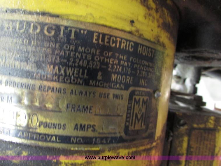 image for item I6707 Budgit electric hoist