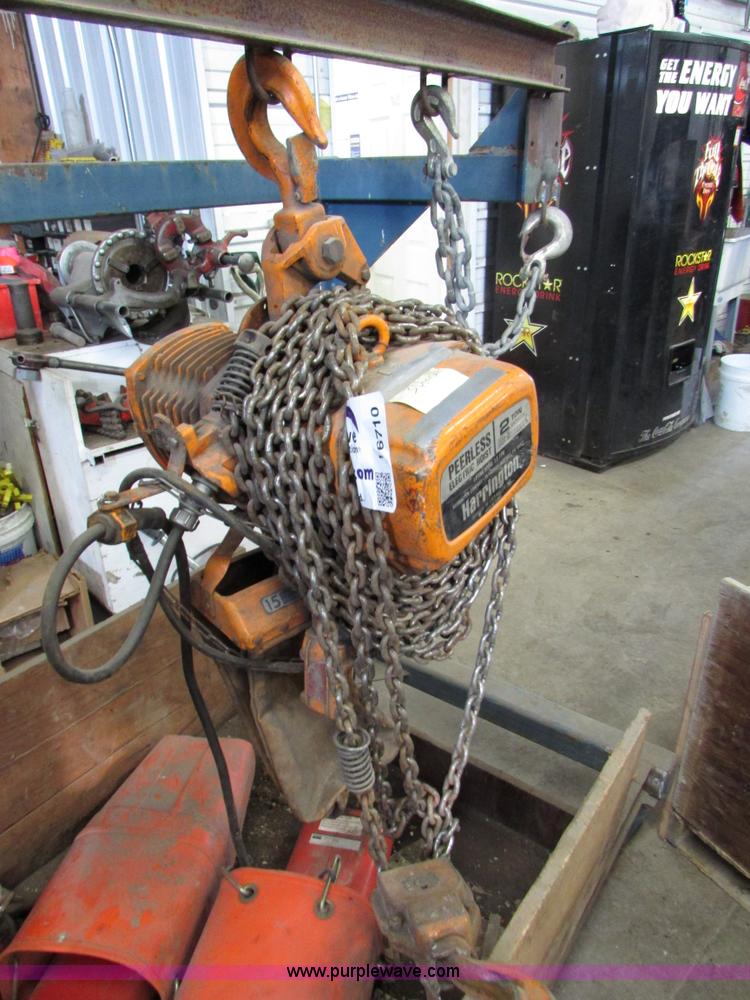 image for item I6710 Peerless two ton electric hoist